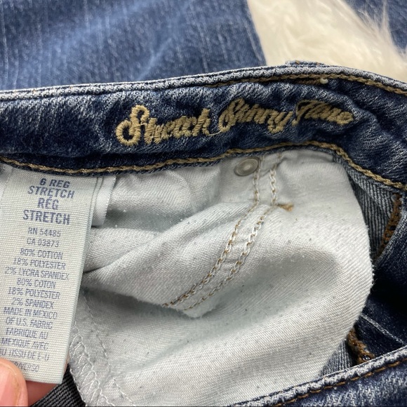 American Eagle Stretch Skinny Flare Dark Wash Jeans - Picture 6 of 7